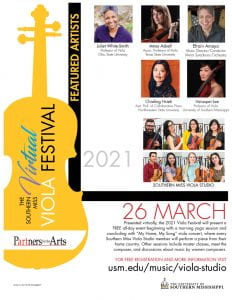 University of Southern Mississippi Viola Festival poster